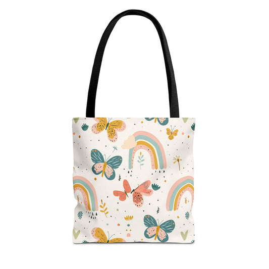 Whispering Wings & Rainbows Canvas Tote Bag