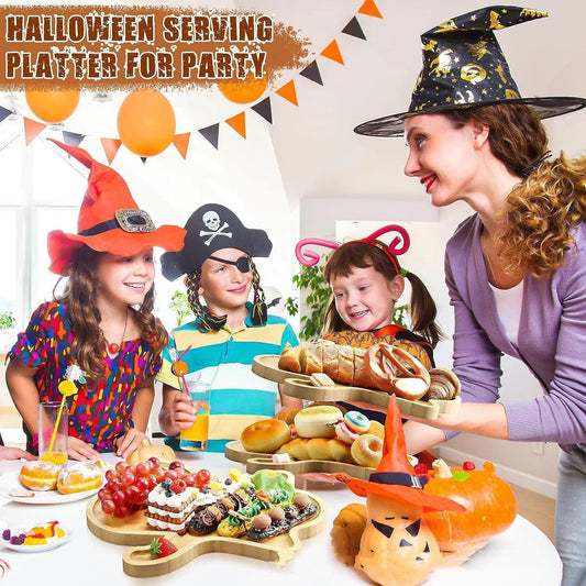 Wooden Ghost-shaped Serving Platter