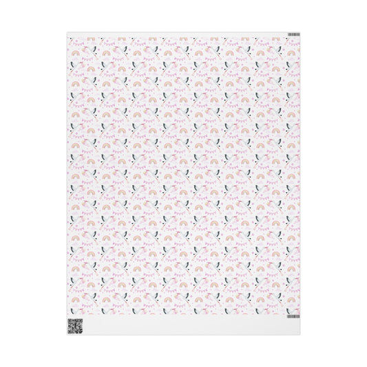 Baby Girl Stork Delivery Gift Wrap