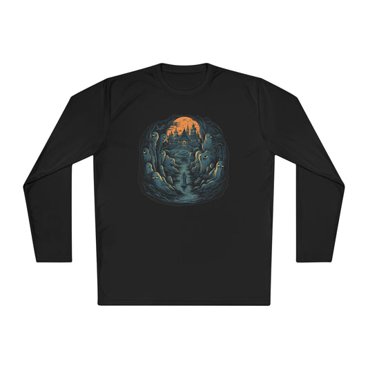 Creepy Ghost 15 Adult Long Sleeve Tee