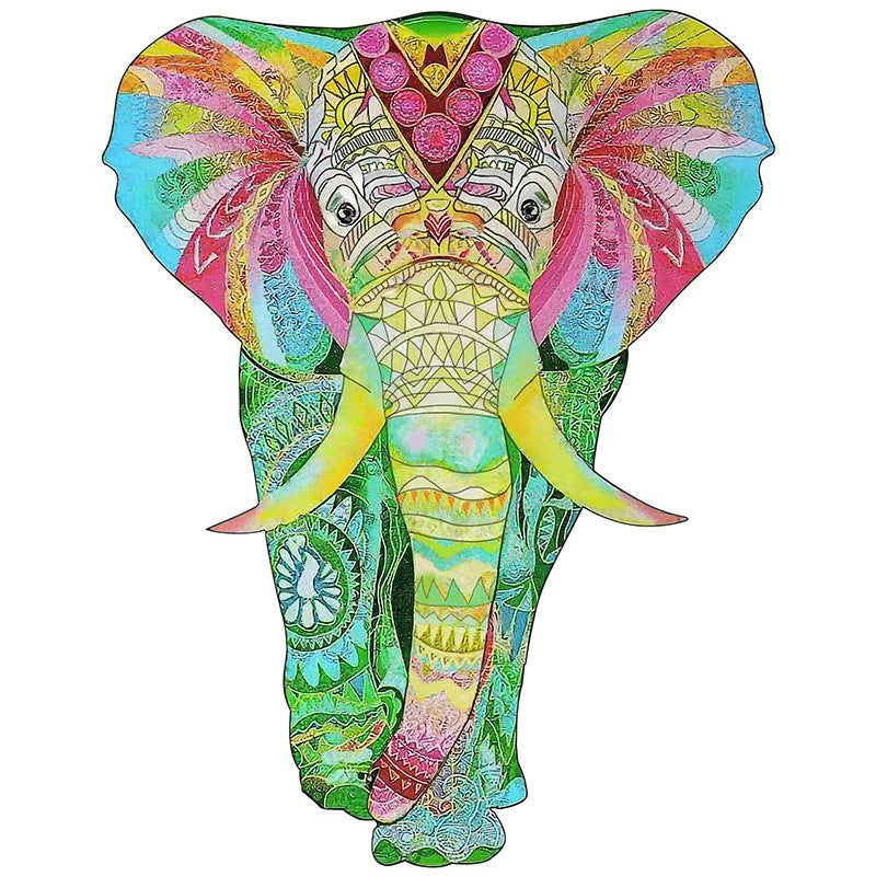 Majestic Elephant Wooden Puzzle Collection
