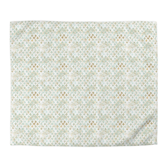 Faded Correspondence Microfiber Duvet Cover