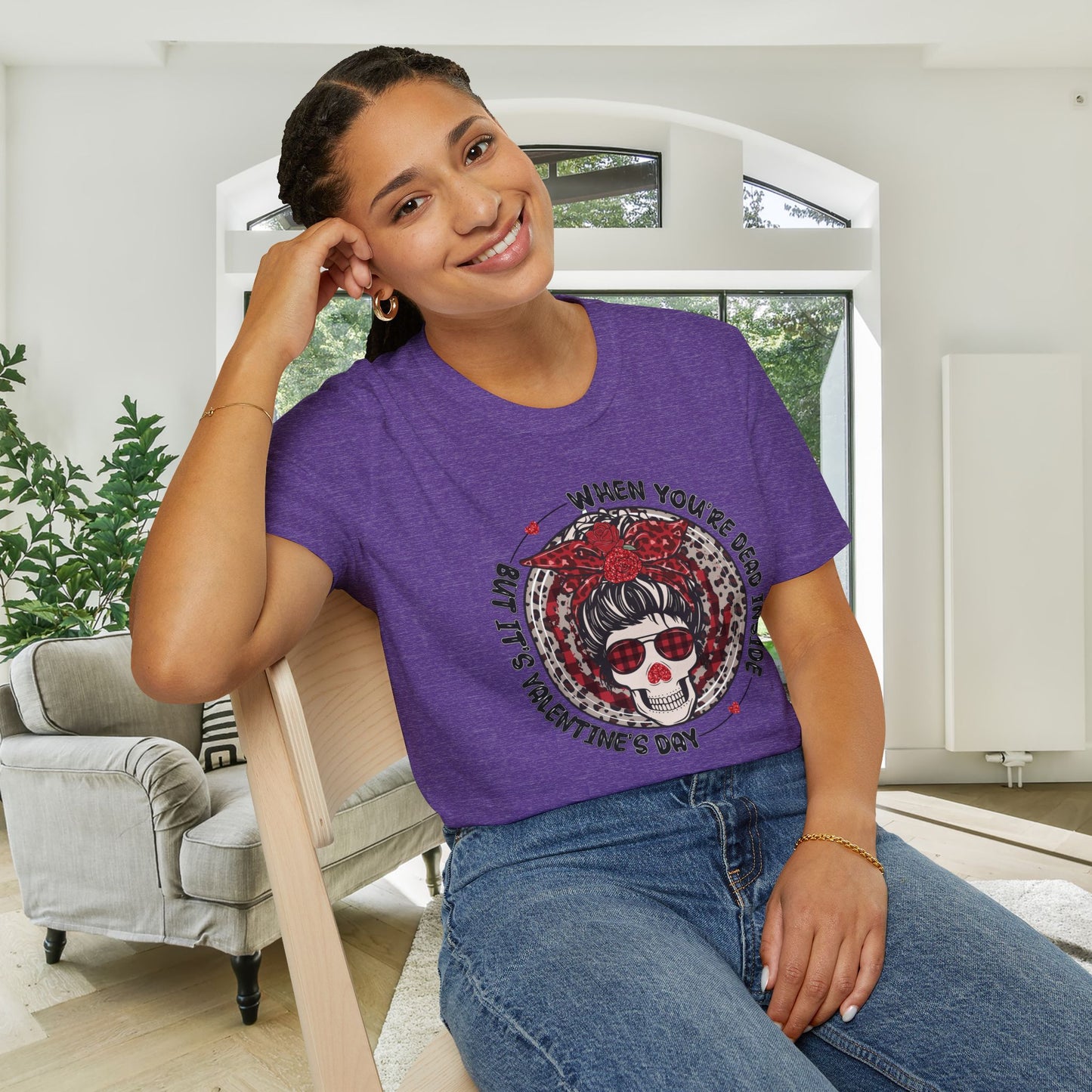 When You're Dead Inside But It's Valentine's Day Adult T-shirt