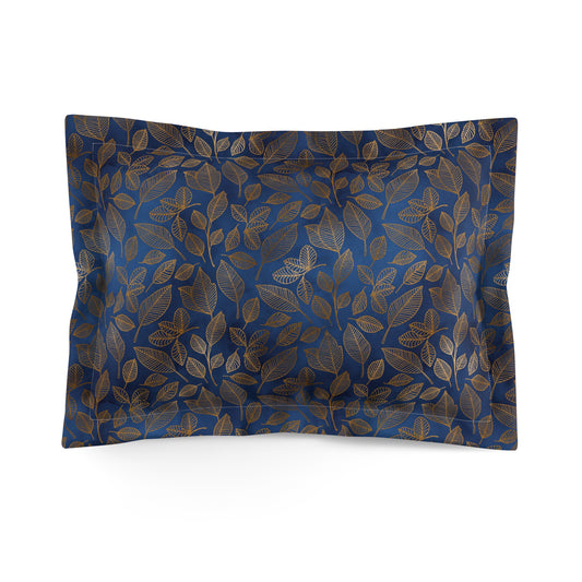 Navy & Gold Botanica Pillow Sham