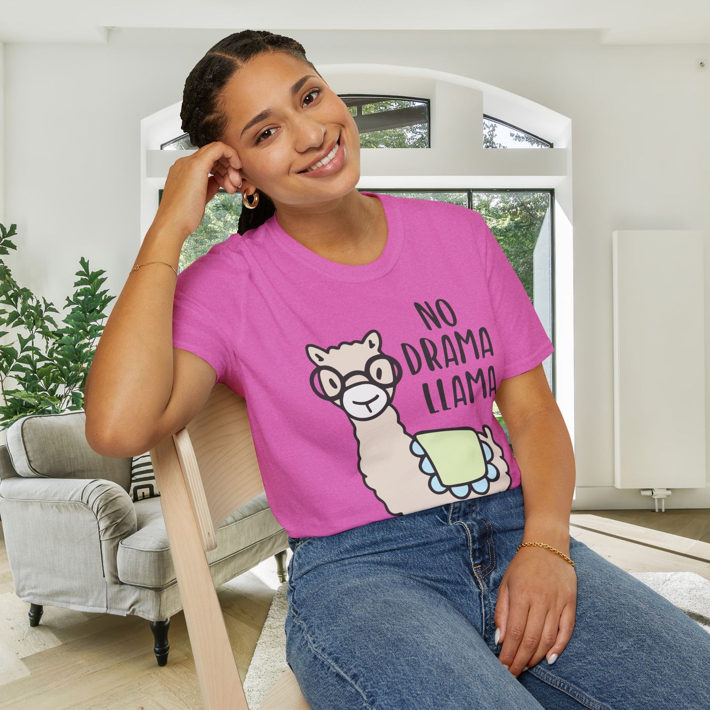 No Drama Llama Adult T-shirt