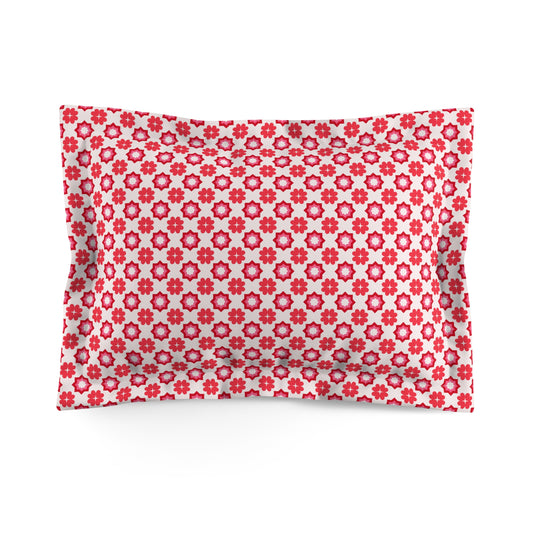 Scarlet Star Garden Pillow Sham