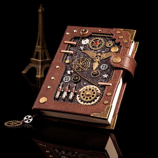 Steampunk Leather-bound Journal Notebook