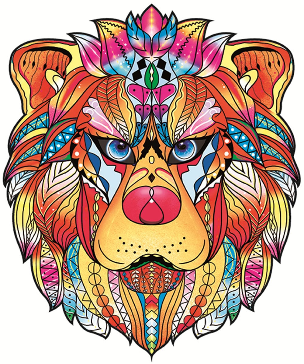 Majestic Lion Spirit Wooden Puzzle Collection