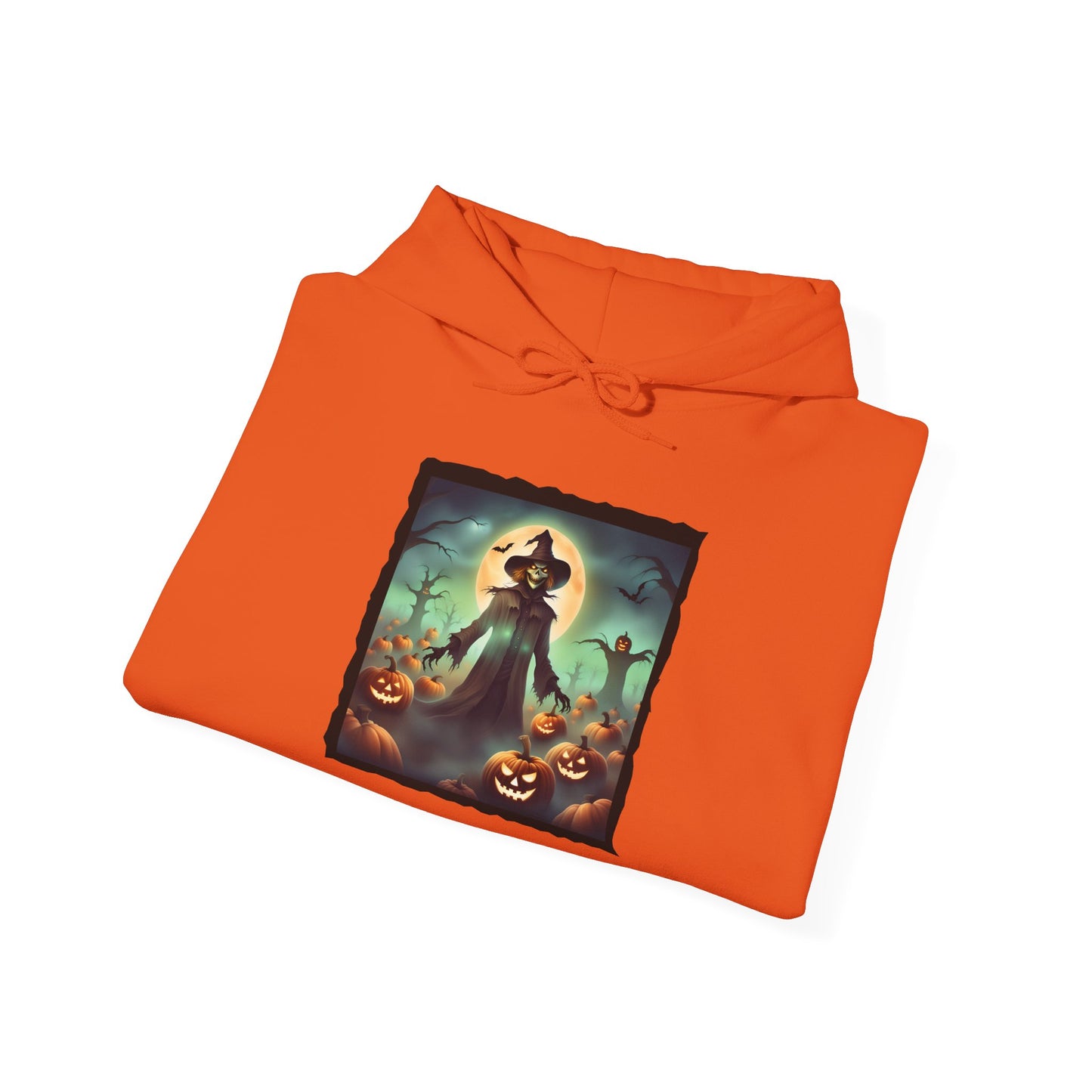 Halloween Scarecrow w/Pumpkins 4 Heavy Blend™ Hooded Sweatshirt