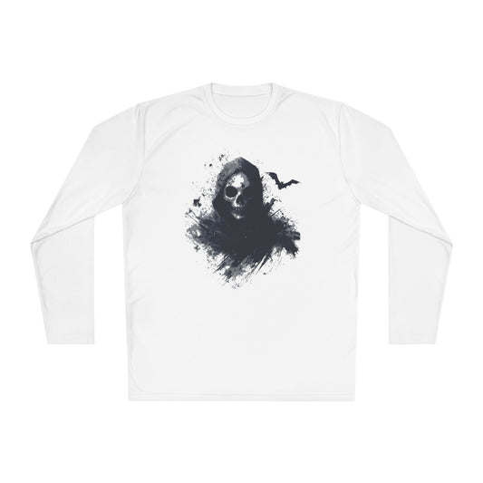 Creepy Death Skull Adult Long Sleeve Tee