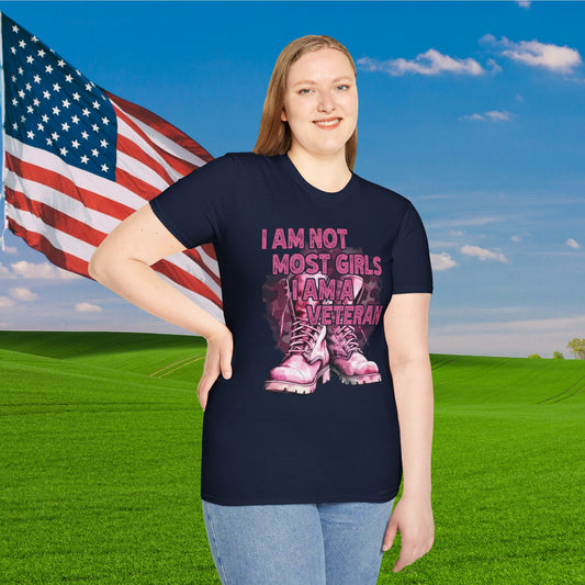 I'm Not Most Girls I Am A Veteran Adult T-Shirt