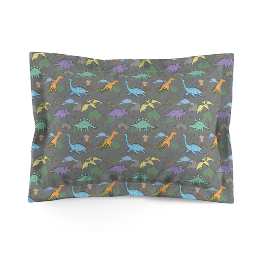 Prehistoric Playtime Microfiber Pillow Sham