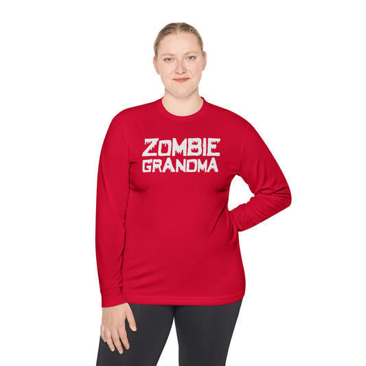 Zombie Grandma Adult Long Sleeve Tee