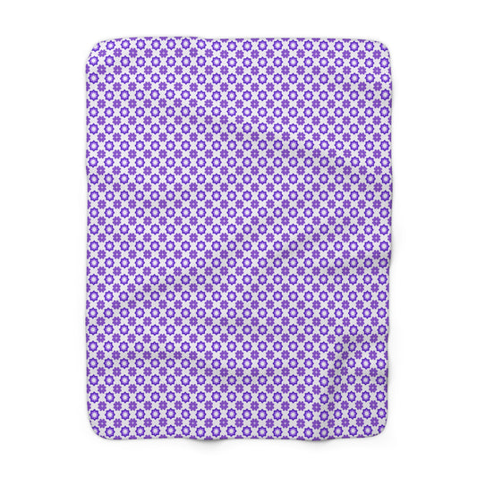 Purple Prism Garden Fleece Blanket