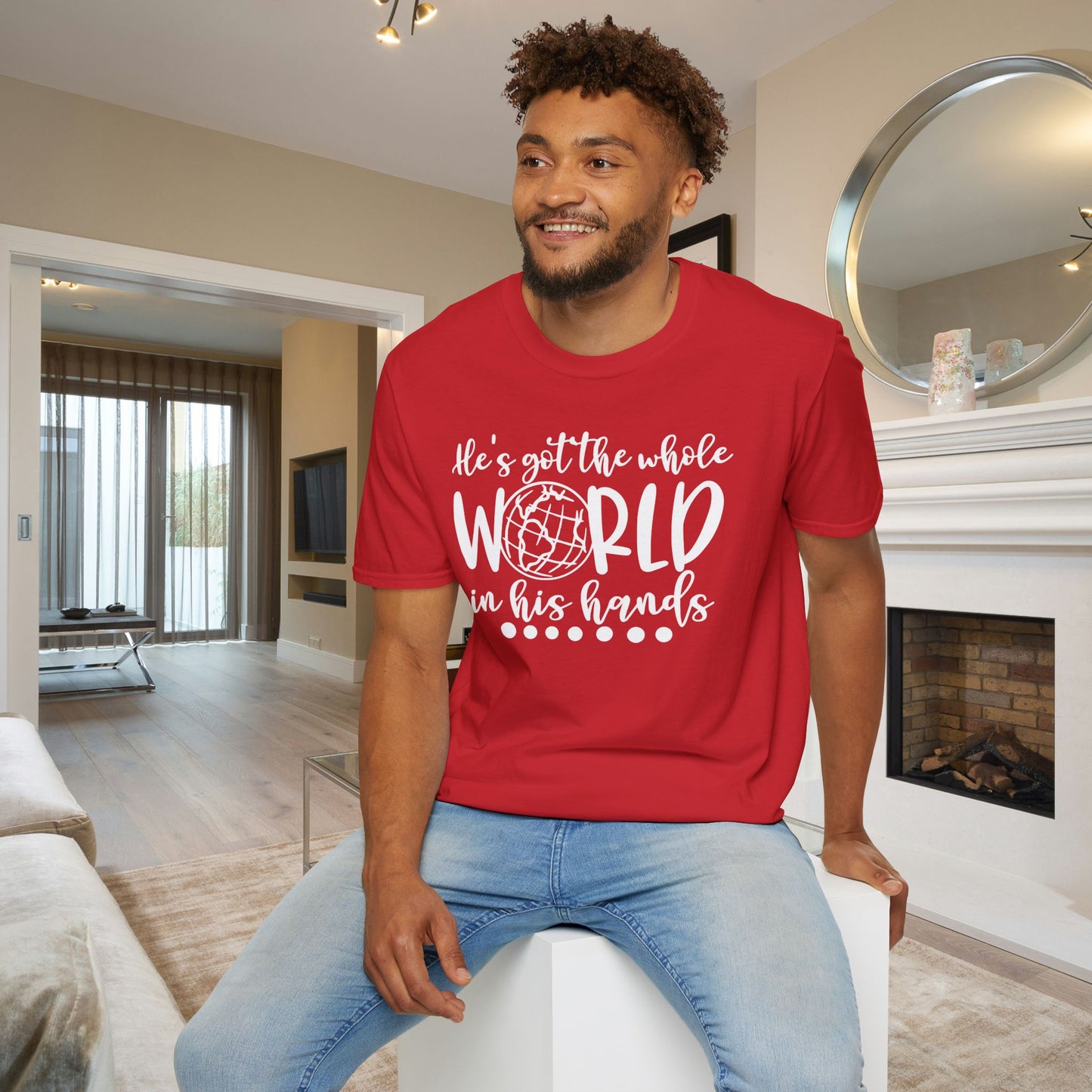 He's Got the Whole World in His Hands (2) Adult T-shirt