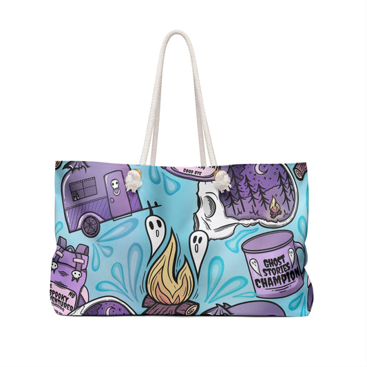 Spooky Camping (Blue/Purple) Weekender Bag