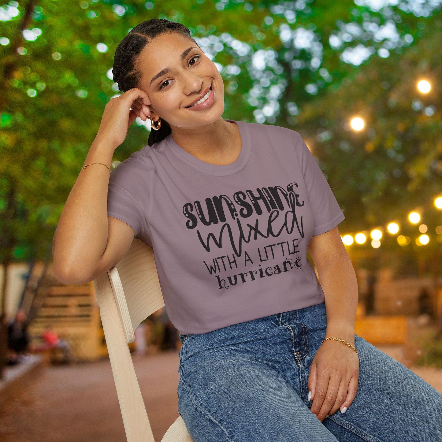 Sunshine Mixed With A Little Hurricane Adult T-shirt