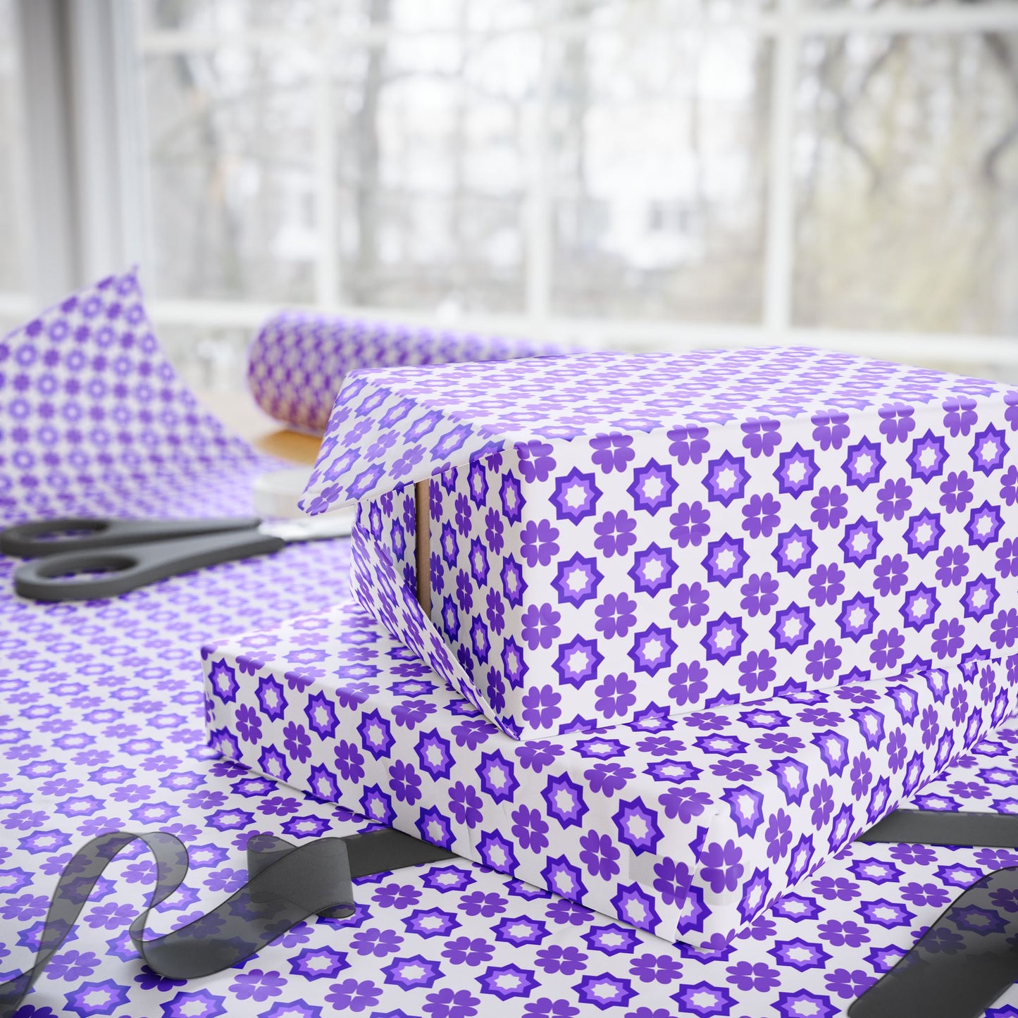 Purple Prism Garden Wrapping Paper