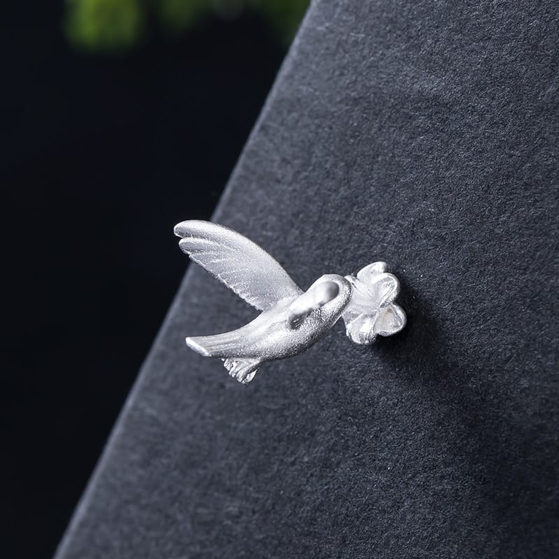 Hummingbird & Blossom Earrings