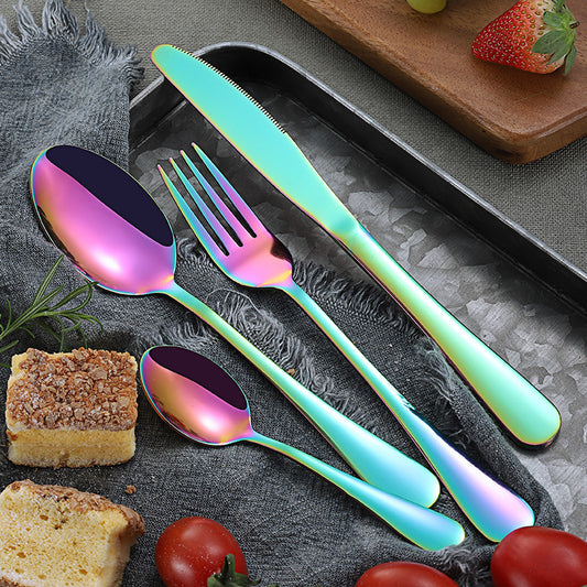 Iridescent Stainless Steel Tableware Set