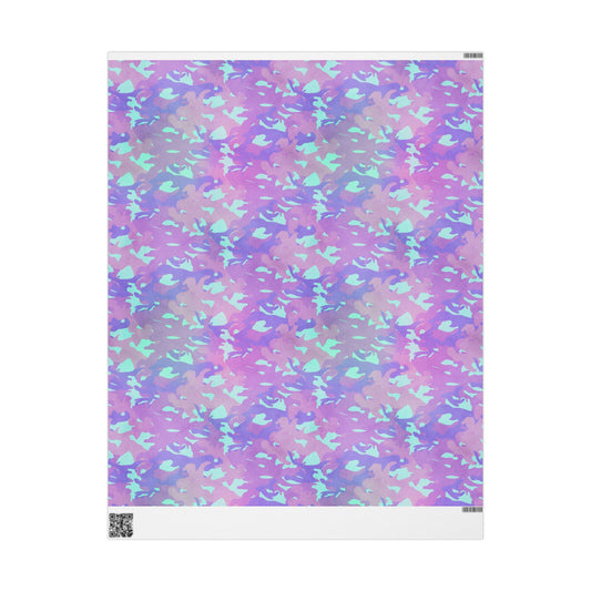 Lavender Mist Camo Wrapping Paper