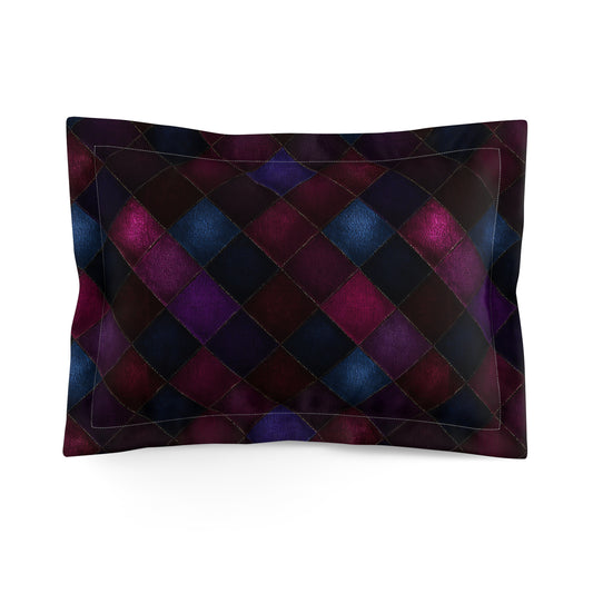 Velvet Patchwork Print Microfiber Pillow Sham