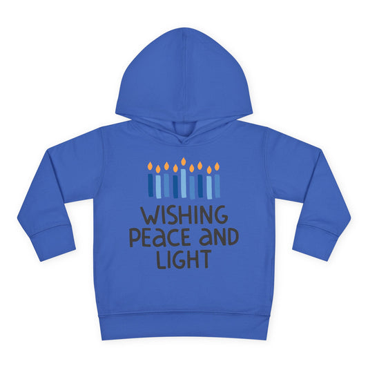 Hanukkah Wishing Peace & Light Toddler Pullover Fleece Hoodie