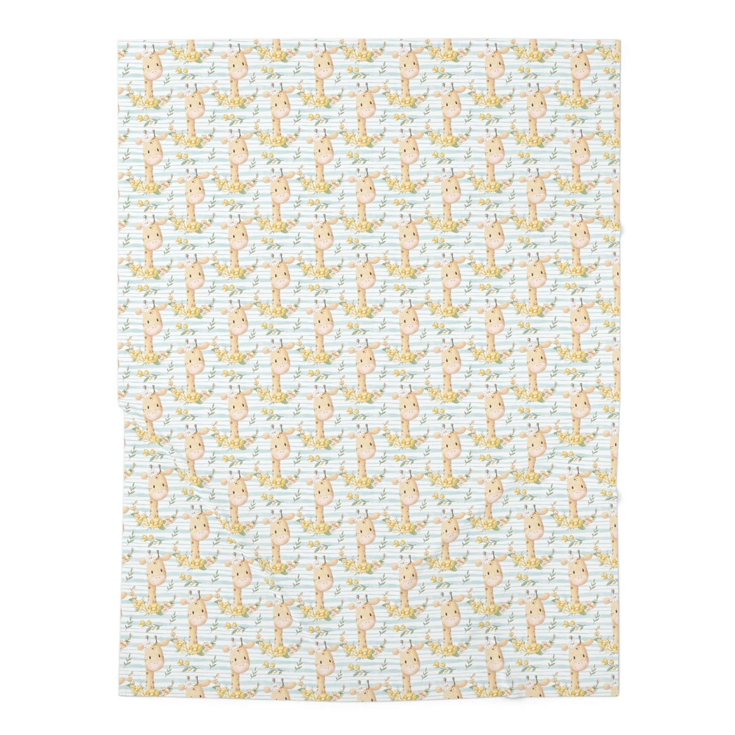 Giraffes in Bloom Baby Swaddle Blanket
