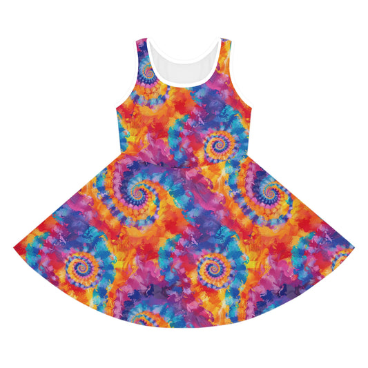 Vibrant Tie Dye Sleeveless Sundress
