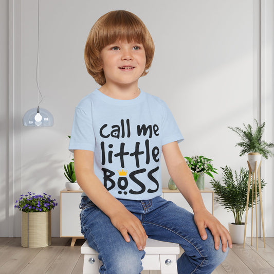 Call Me Little Boss Heavy Cotton™ Toddler T-shirt