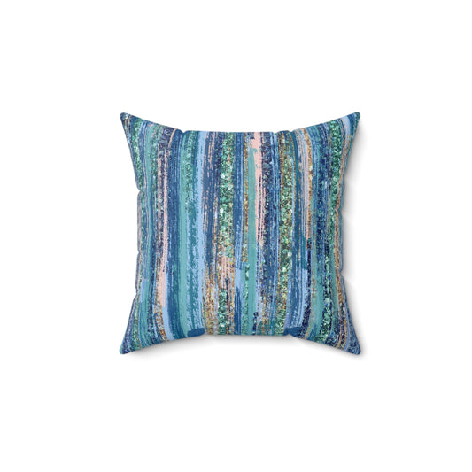 Ocean Drizzle Throw Pillow