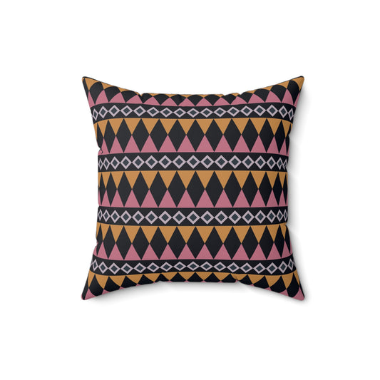 Midnight Clay Cairn Stripes Throw Pillow