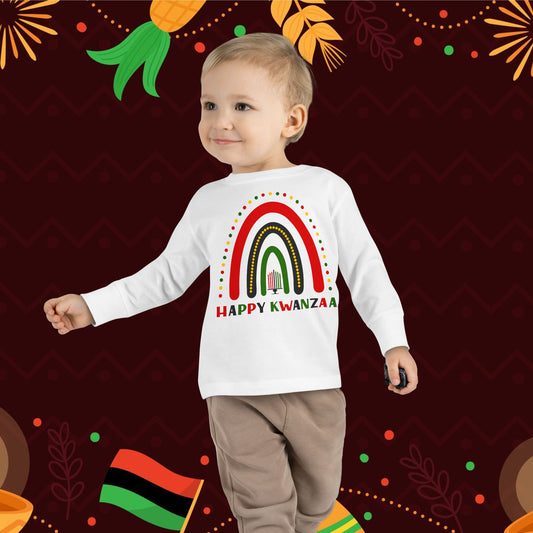 Happy Kwanzaa Arch Toddler Long Sleeve Tee