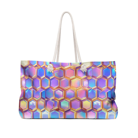 Aurora Hexagons Weekender Bag
