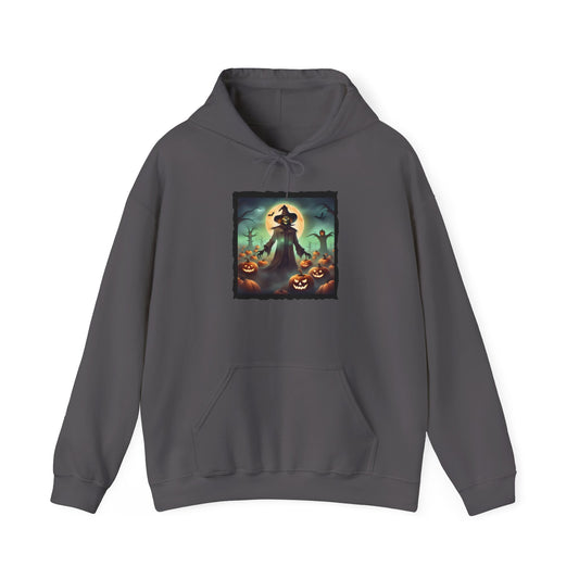 Halloween Scarecrow w/Pumpkins 4 Heavy Blend™ Hooded Sweatshirt