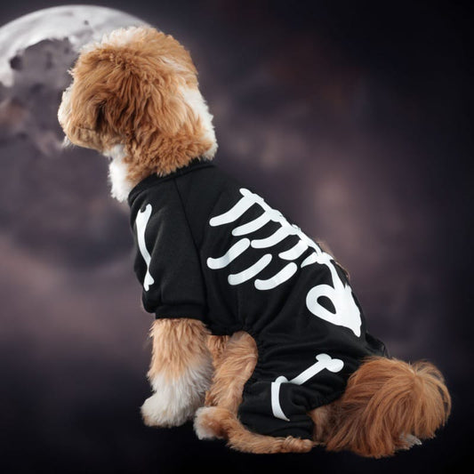 Glow-In-The-Dark Skeleton Pet Shirt