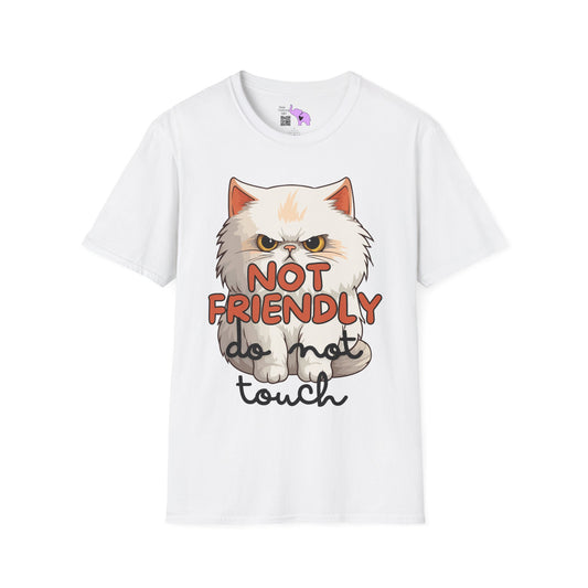 Not Friendly Do Not Touch Cat Adult T-shirt