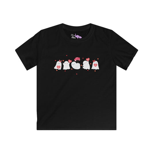Cute Valentine Ghosts Youth Softstyle Tee