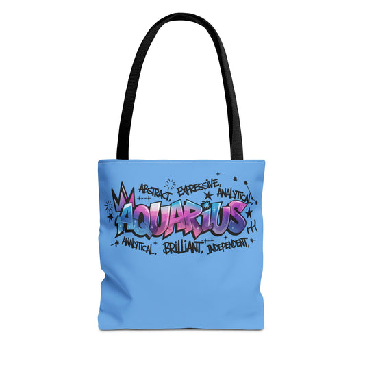 Aquarius Street Art Canvas Tote Bag