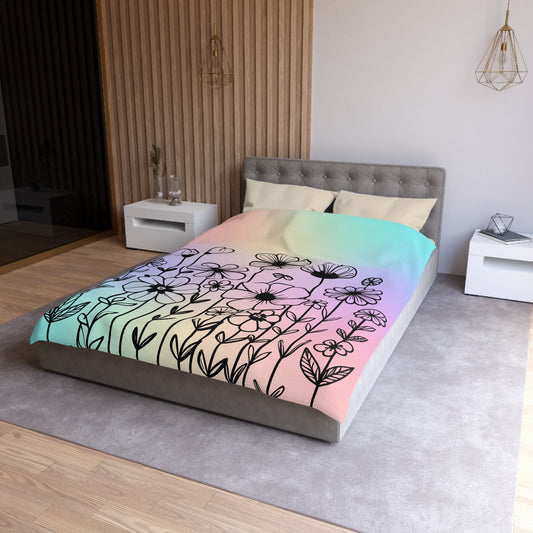Spring Bloom Microfiber Duvet Cover