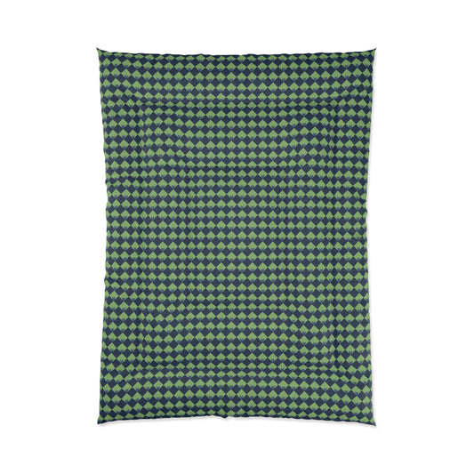 Diamond Bloom-Sage & Navy Comforter