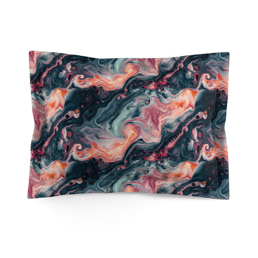 Pink Venom Marble Pillow Sham
