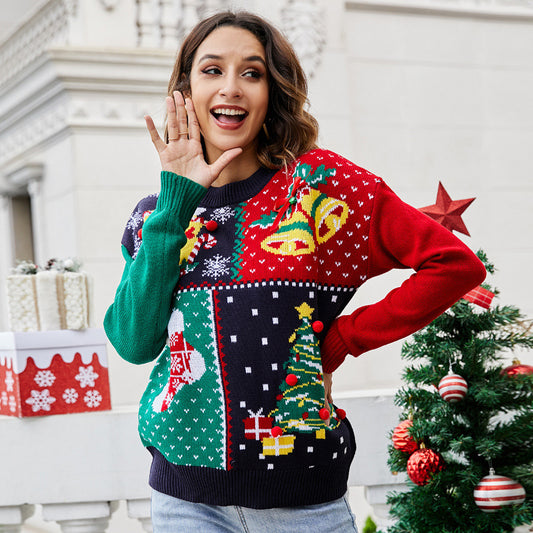 Merry & Bright Navy Christmas Sweater