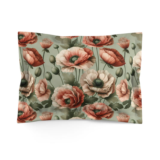 Blushing Poppy Microfiber Pillow Sham
