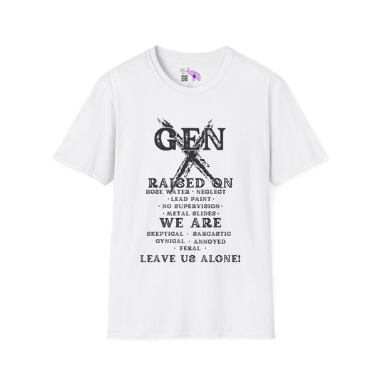 Gen X Raised On.. We Are... Leave Us Alone Adult T-shirt