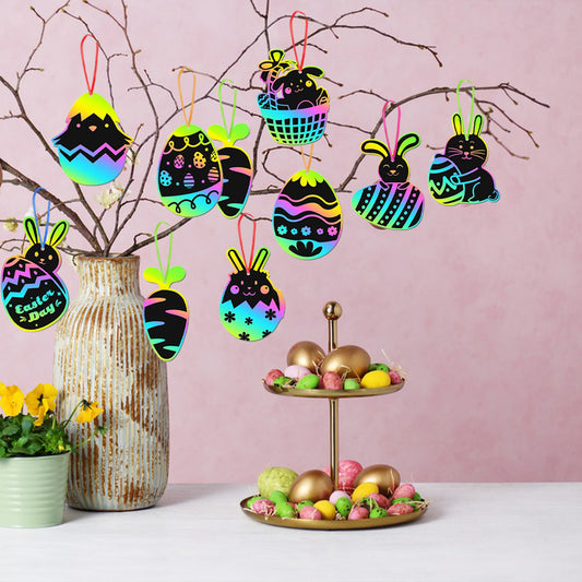 Easter Egg Scratch Art 80 Pcs Set