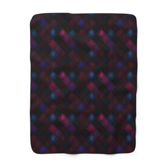 Velvet Patchwork Print Fleece Blanket
