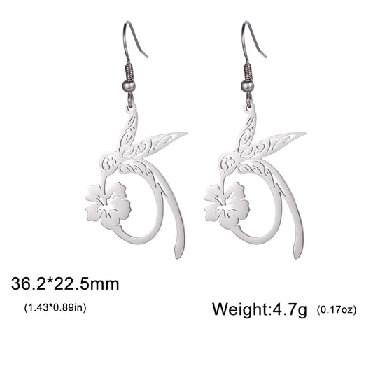 Delicate Hollow Hummingbird Earrings