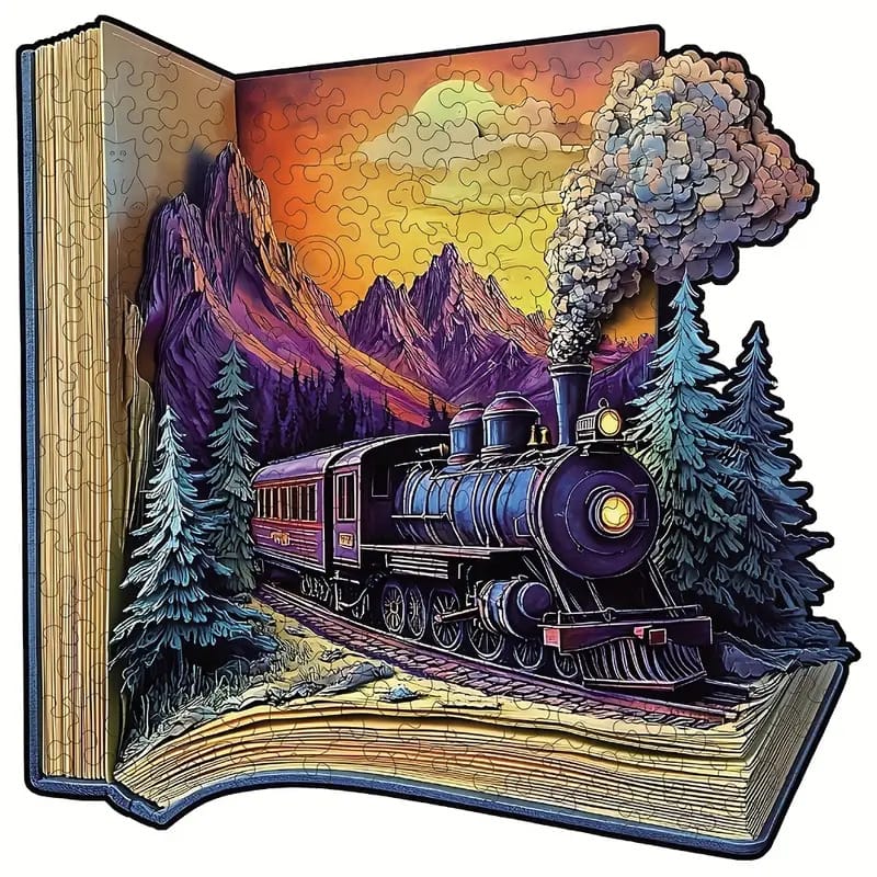 The Bookbound Locomotive Wooden Puzzle