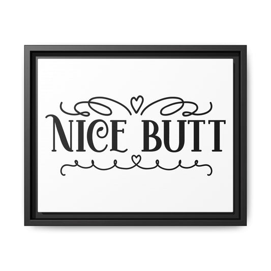Nice Butt Framed Canvas Bathroom Art